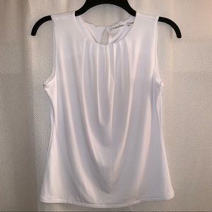 ✨ Calvin Klein Sleeveless Pleated Top (Size: 4P)